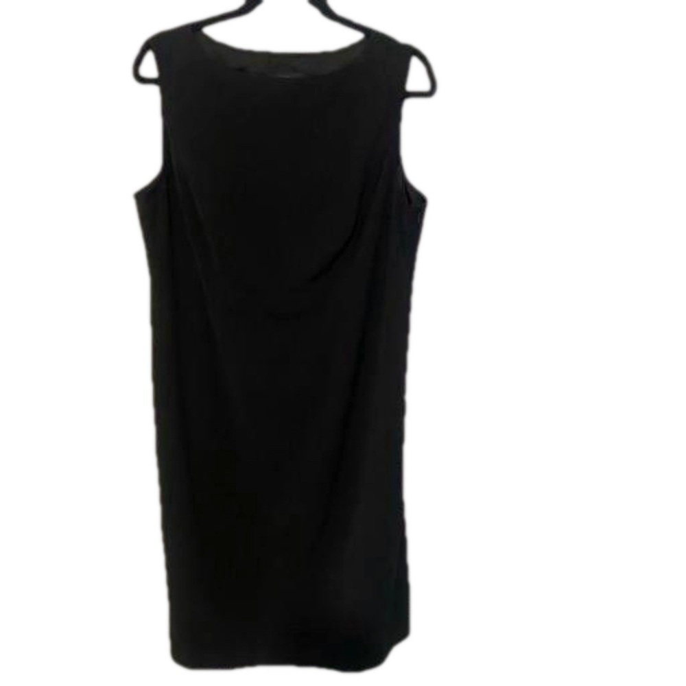 Lane Bryant Black 16 Sleevless Career Formal Black Sheath Dress Pinstripe